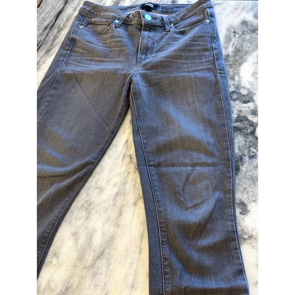 Paige Hoxton Ankle Washed Black Denim Sz 27